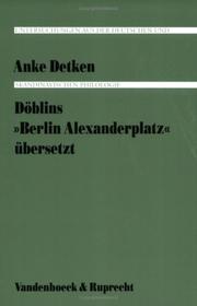 Cover of: Döblins "Berlin Alexanderplatz" übersetzt: ein multilingualer kontrastiver Vergleich