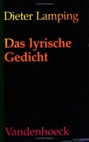 Cover of: lyrische Gedicht: Definitionen zu Theorie und Geschichte der Gattung