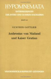 Cover of: Ambrosius von Mailand und Kaiser Gratian