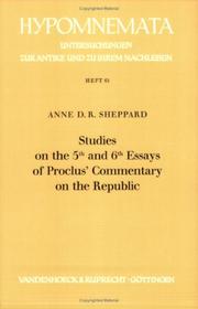 Cover of: Studies on the 5th [fifth] and 6th [sixth] essays of Proclus' Commentary on the Republic