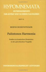 Cover of: Palintonos harmonia by Bernd Seidensticker