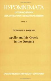 Cover of: Apollo and his oracle in the Oresteia by Deborah H. Roberts