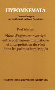 Cover of: Noms d'agent et invective by Paul Schubert