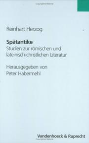 Cover of: Spätantike: Studien zur römischen und lateinisch-christlichen Literatur