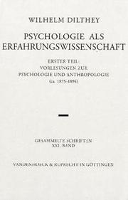 Cover of: Gesammelte Schriften. by Wilhelm Dilthey