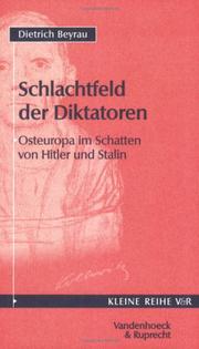 Cover of: Schlachtfeld der Diktatoren: Osteuropa im Schatten von Hitler und Stalin