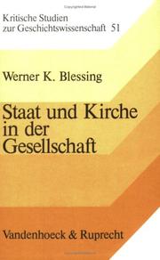 Cover of: Staat und Kirche in der Gesellschaft by Werner K. Blessing