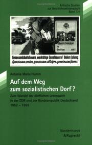 Cover of: Auf dem Weg zum sozialistischen Dorf? by Antonia Maria Humm