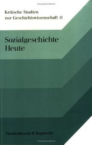 Cover of: Sozialgeschichte heute by Hans-Ulrich Wehler