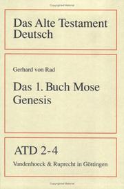 Cover of: Das Alte Testament Deutsch (ATD), Tlbd.2/4, Das erste Buch Mose, Genesis