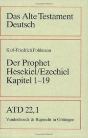 Cover of: Das Alte Testament Deutsch (ATD), Tlbd.22/1, Das Buch Hesekiel (Ezechiel)