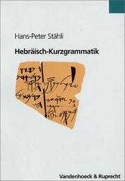 Cover of: Hebräisch Kurzgrammatik