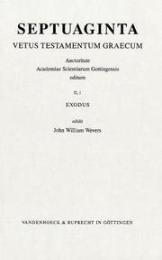 Cover of: Exodus by edidit John William Wevers ; adiuvante U. Quast.