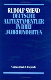 Cover of: Deutsche Alttestamentler in drei Jahrhunderten