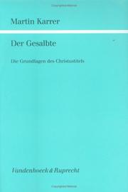 Cover of: Der Gesalbte: die Grundlagen des Christustitels