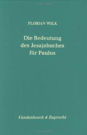 Cover of: Die Bedeutung des Jesajabuches für Paulus