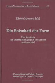 Die Botschaft der Form by Dieter Kremendahl