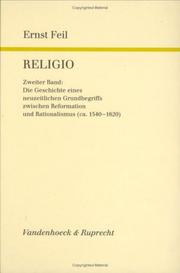 Cover of: Religio by Ernst Feil