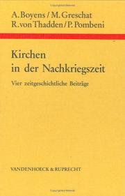 Cover of: Kirchen in der Nachkriegszeit: 4 zeitgeschichtl. Beitr.