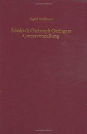 Cover of: Friedrich Christoph Oetingers Gottesvorstellung by Sigrid Grossmann