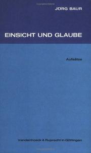 Cover of: Einsicht und Glaube: Aufsätze