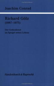 Cover of: Richard Gölz (1887-1975) by Joachim Conrad