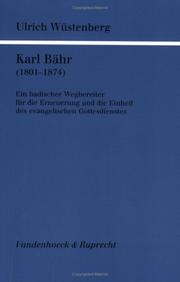 Karl Bähr, 1801-1874 by Ulrich Wüstenberg
