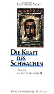 Cover of: Die Kraft des Schwachen by Gottfried Voigt