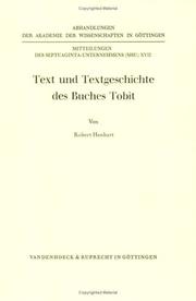 Cover of: Text und Textgeschichte des Buches Tobit