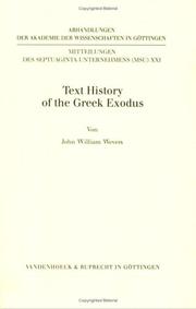 Cover of: Text history of the Greek Exodus by John William Wevers