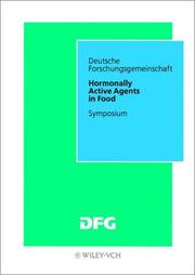 Cover of: Hormonally active agents in food: symposium