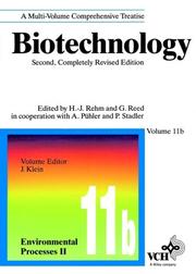 Cover of: Environmental Process II, Volume 11B, Biotechnology: A Multi-Volume Comprehensive Treatise, 2nd Completely Revised Edition