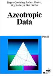 Cover of: Azeotropic data