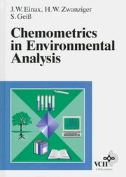 Cover of: Chemometrics in environmental analysis | J. Einax