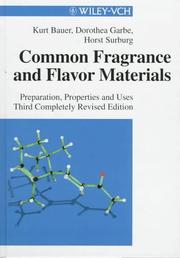 Cover of: Common fragrance and flavor materials by Kurt Bauer