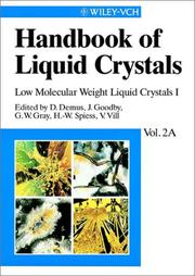 Cover of: Low Molecular Weight Liquid Crystals I,  Volume 2A, Handbook of Liquid Crystals