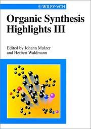Cover of: Organic Synthesis Highlights III by 