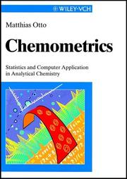 Cover of: Chemometrics: statistics and computer application in analytical chemistry
