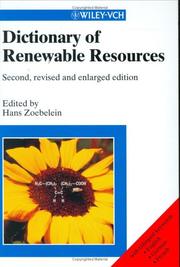 Cover of: Dictionary of renewable resources
