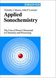Cover of: Applied sonochemistry by T. J. Mason