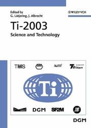 Cover of: Ti-2003 Science and Technology by 