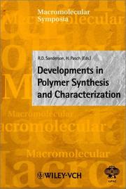 Cover of: Developments in Polymer Synthesis and Characterization (Macromolecular Symposia)