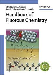 Cover of: Handbook of fluorous chemistry