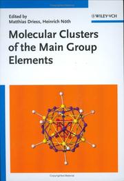 Cover of: Molecular clusters of the main group elements