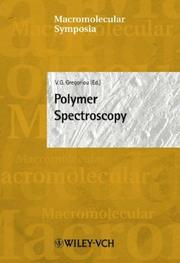 Cover of: Polymer Spectroscopy: Macromolecular Symposia 205 (Macromolecular Symposia 142)