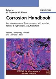 Cover of: Corrosion Handbook: Corrosive Agents and Their Interaction with Materials, Volume 2: Hydrochloric Acid, Nitric Acid (Kreysa Continuation Series)