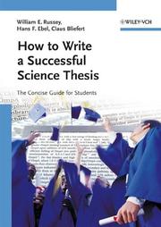 Cover of: How to Write a Successful Science Thesis: The Concise Guide for Students