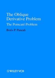 Cover of: The oblique derivative problem: the Poincaré-problem