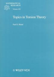 Topics in torsion theory by Paul E. Bland