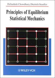 Cover of: Principles of equilibrium statistical mechanics